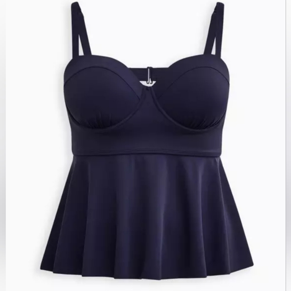 Torrid Peplum Swim Top Sz3